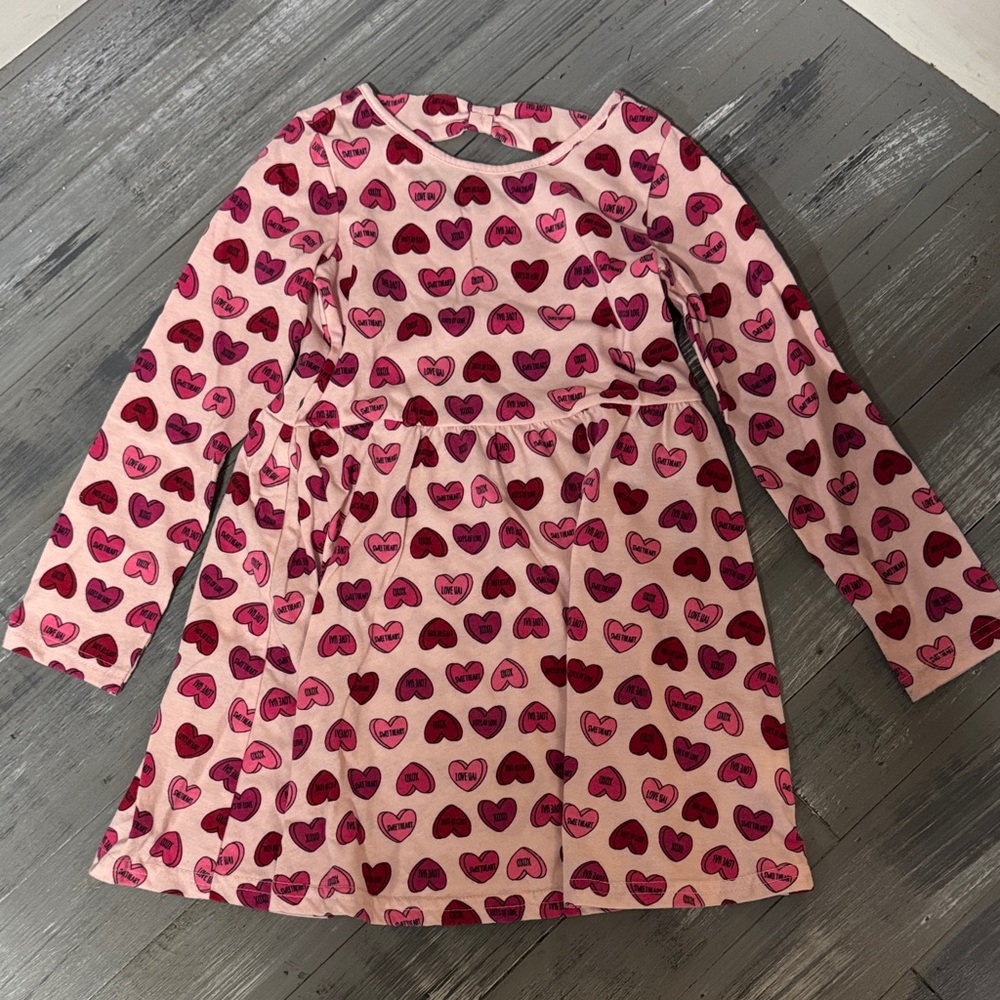 The Children's Place Pink Heart Print Dress